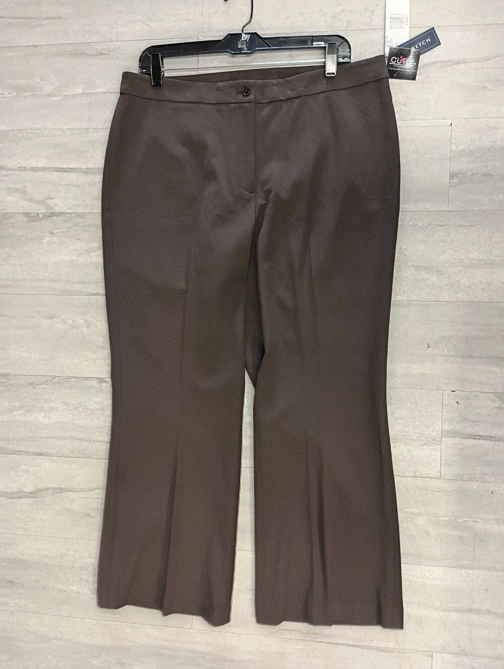 Jones NY Women's Brown Dress Pants - Classic Straight Leg
